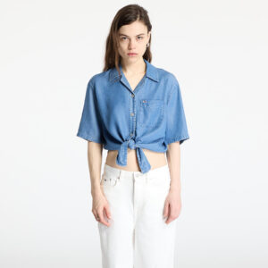 Ing Tommy Jeans Chambray Tie Shortsleeve Shirt Denim S-alacsony-ár