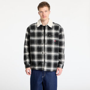 Ing Tommy Jeans Check Teddy Mix Overshirt Black S-alacsony-ár