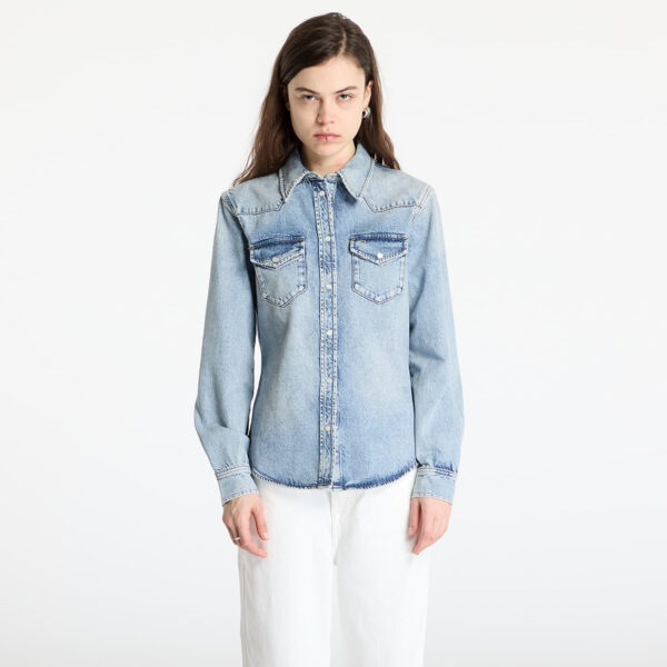 Ing Tommy Jeans Regular Western Shirt Denim XS-alacsony-ár