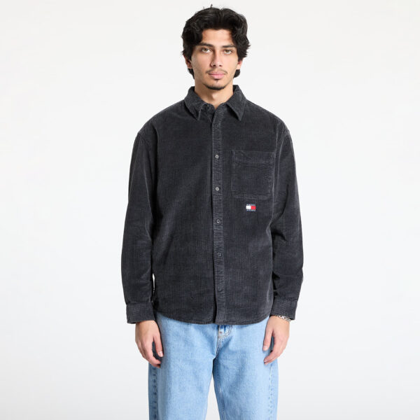 Ing Tommy Jeans Relaxed Chunky Cord Overshirt Gray S-alacsony-ár