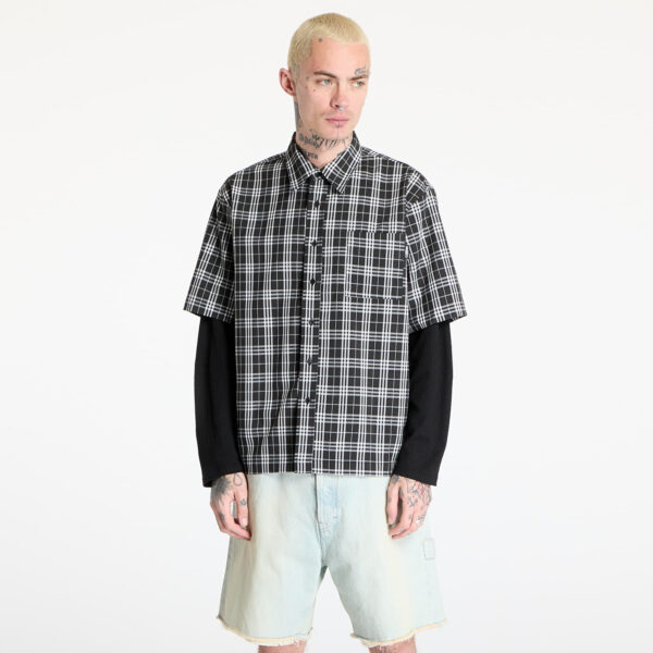 Ing Wasted Paris M Yard Tartan Shirt Age Black/ White M-alacsony-ár