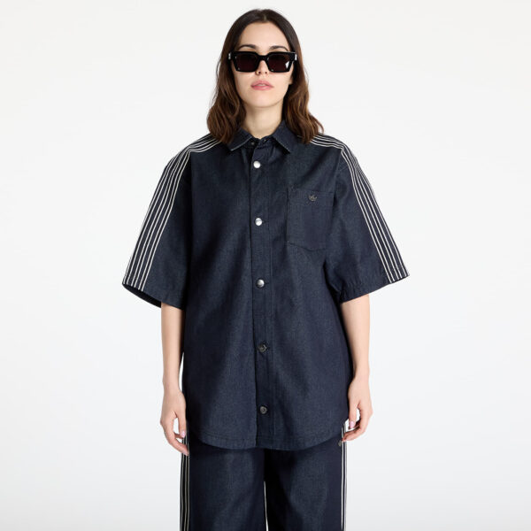 Ing adidas Denim Short Sleeve Shirt Blue/ Indigo Denim S-alacsony-ár