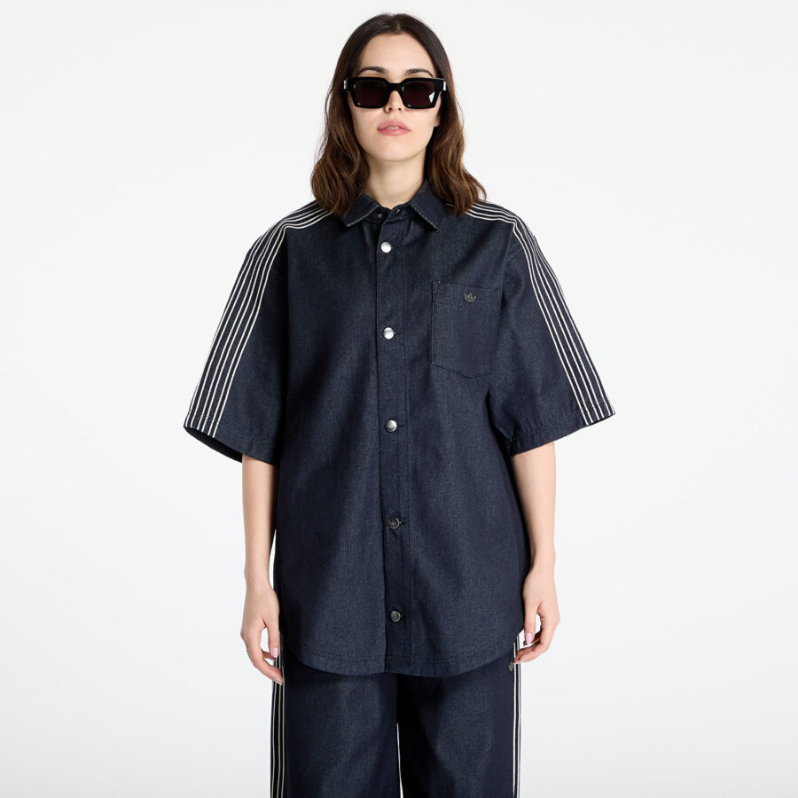 Ing adidas Denim Short Sleeve Shirt Blue/ Indigo Denim S-alacsony-ár