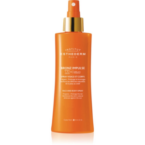 Institut Esthederm Bronz Impulse Face and Body Spray emulzió spray formában arcra és testre a gyorsabb és intenzívebb barnulásért 150 ml-Eredeti