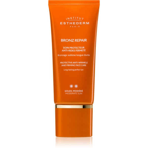 Institut Esthederm Bronz Repair Protective Anti-Wrinkle and Firming Face Care feszesítő arckrém a ráncok ellen közepes UV védelemmel 50 ml-Eredeti