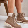 Insulated Trapperky Ankle Boots Women's Zipper Khaki Ferelia