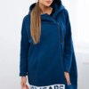 Insulated denim sweatshirt with zipper