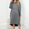 Insulated dress with a hood made of graphite