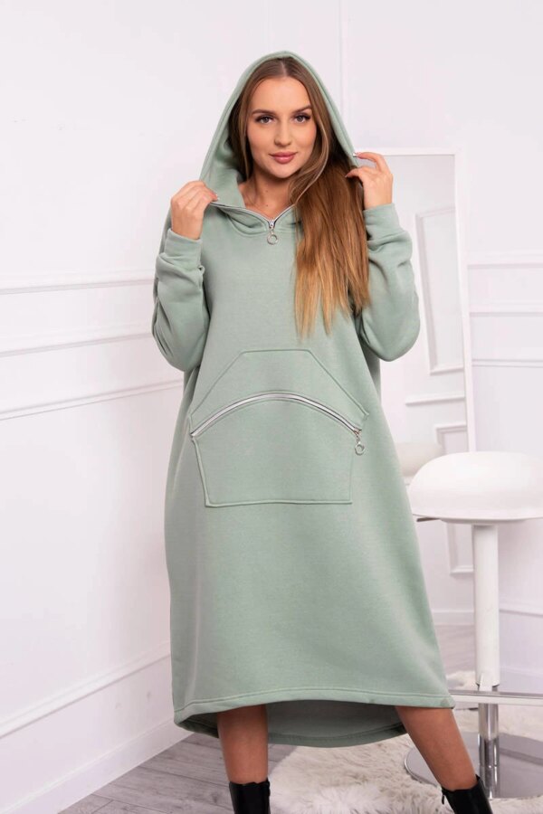 Insulated dress with hood dark mint Insulated dress with hood dark mint