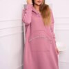 Insulated dress with hood navy pink