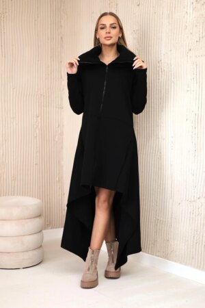 Insulated dress with long sides black