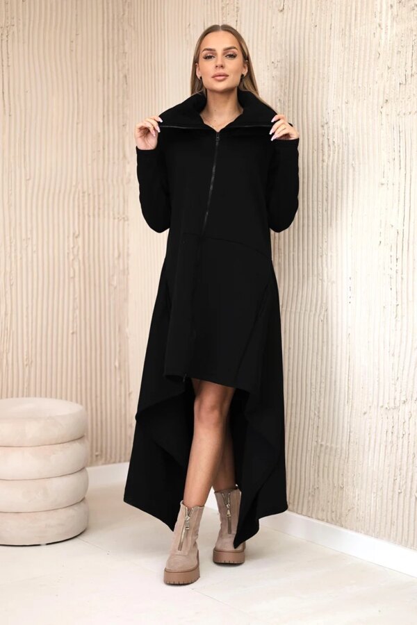 Insulated dress with long sides black