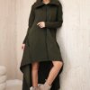 Insulated dress with longer khaki sides
