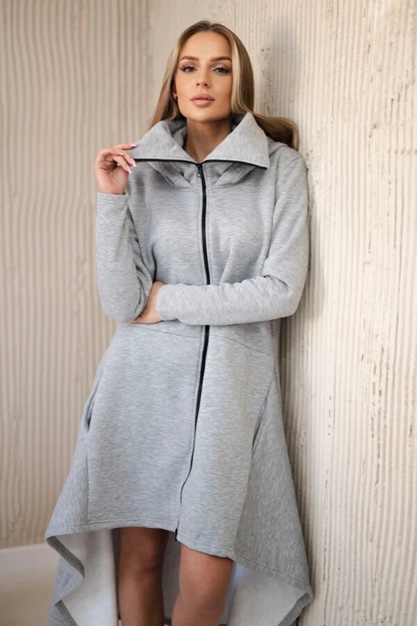 Insulated dress with longer sides in gray color Insulated dress with longer sides in gray color