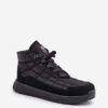 Insulated men's winter boots lace-up Progress black