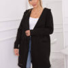 Insulated raincoat with hood black
