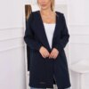 Insulated raincoat with hood dark blue