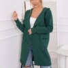 Insulated raincoat with hood dark green