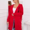 Insulated raincoat with hood red