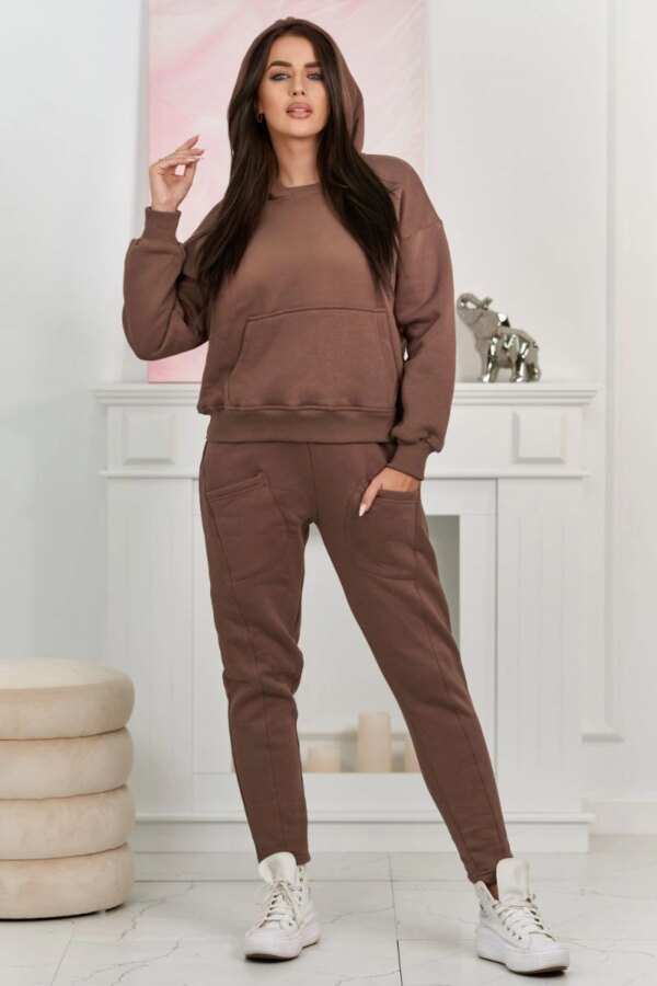 Insulated set sweatshirt + mocca pants