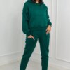 Insulated set sweatshirt + pants dark green