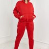 Insulated set sweatshirt + trousers red