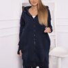 Insulated set with a long sweatshirt in dark blue color