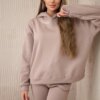 Insulated set with embroidery Los Angeles dark beige