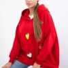 Insulated sweatshirt with a red strawberry motif