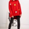 Insulated sweatshirt with a red strawberry motif