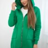 Insulated sweatshirt with back zip green