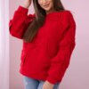 Insulated sweatshirt with decorative bows in red