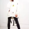 Insulated sweatshirt with ecru strawberry motif