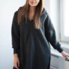 Insulated sweatshirt with graphite side slits