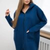 Insulated sweatshirt with longer back jeans