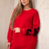 Insulated sweatshirt with red California inscription