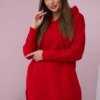 Insulated sweatshirt with red side slits