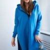 Insulated sweatshirt with side slits purple blue