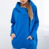 Insulated sweatshirt with zipper blue-purple