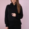 Insulated turtleneck and hood set black