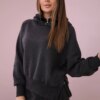 Insulated turtleneck set with graphite hood