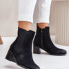 Insulated women's ankle boots with heels black Radeya