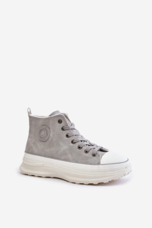 Insulated women's platform sneakers Big Star grey