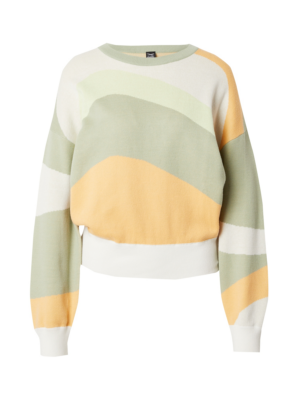 Iriedaily Pulóver 'Tilda'  khaki / menta / sárgabarack / fehér-Ár