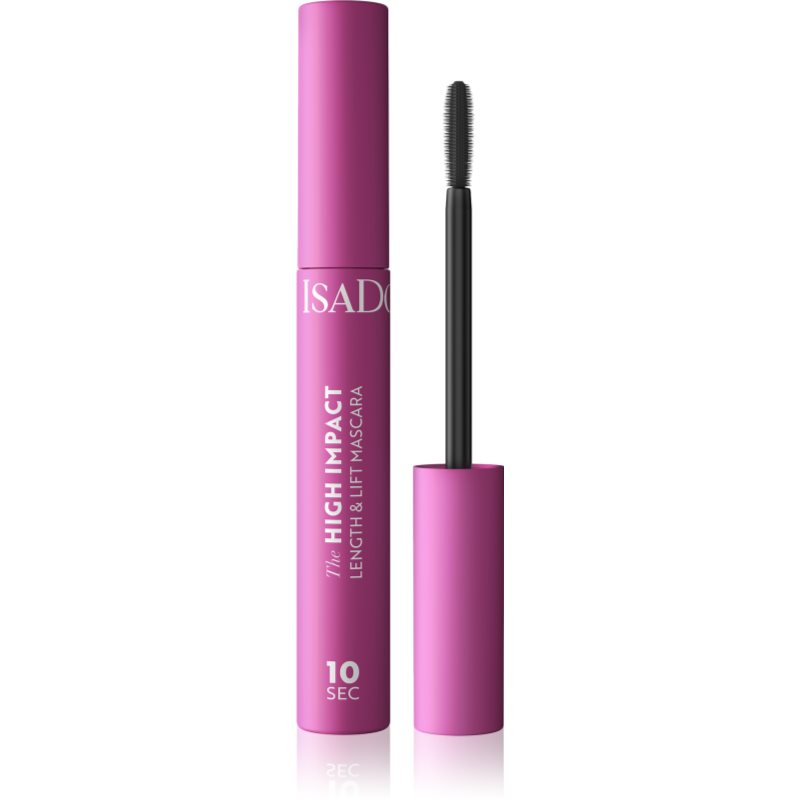 IsaDora 10 Sec High Impact Lenght & Lift szempillaspirál a hosszabb és szétválasztott pillákért árnyalat 02 Intense Black 9 ml
