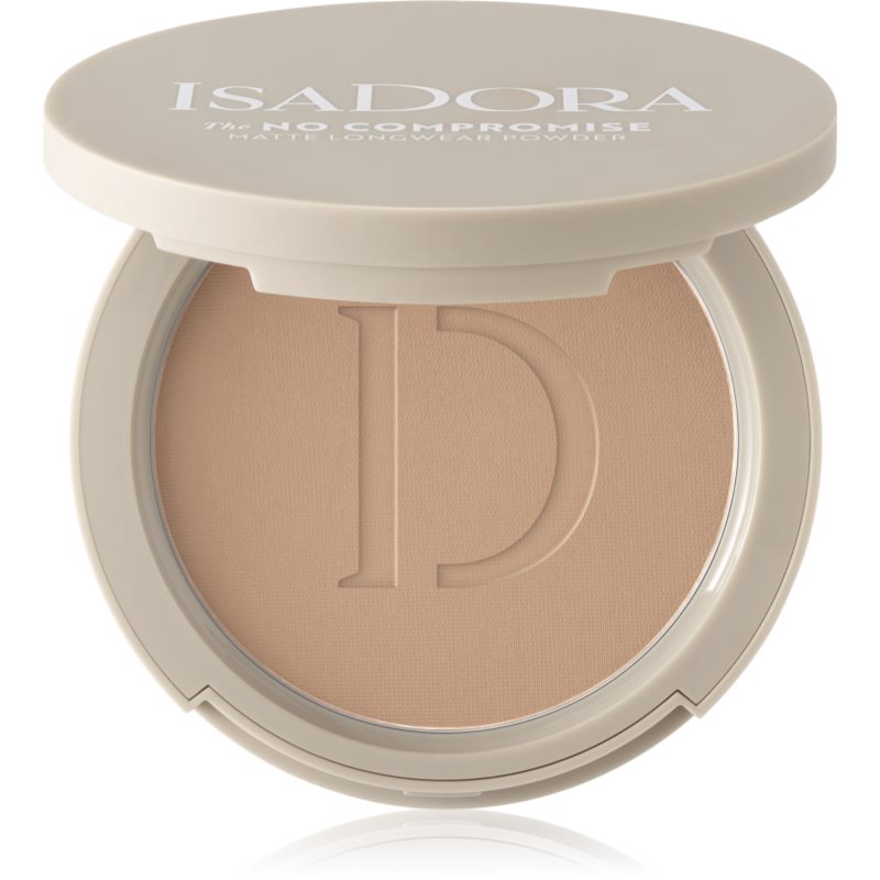 IsaDora The No Compromise Matte Longwear Powder kompakt púder matt hatásért árnyalat 68 Neutral Almond 8 g