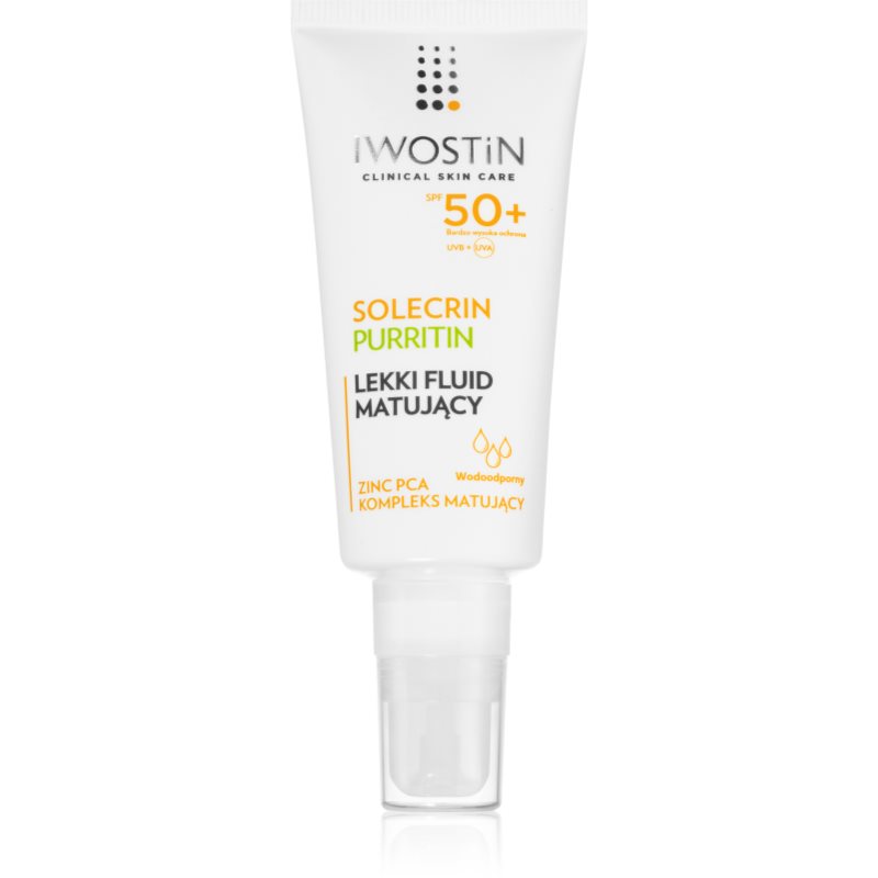 Iwostin Solecrin mattító fluid az aknéra hajlamos zsíros bőrre SPF 50+ 40 ml-Ár