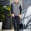 J2542 Dewberry Mens Jacquard Pyjama Set-GREY