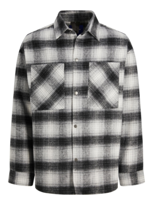JACK & JONES Átmeneti dzseki 'Bane'  antracit / világosszürke / fehér-hu