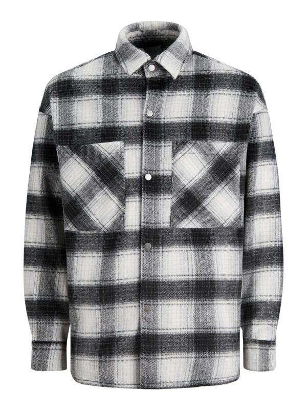 JACK & JONES Átmeneti dzseki 'Cane'  antracit / szürke melír / természetes fehér-hu
